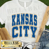 Kansas City Baseball Grunge Block Letters Tee or Sweatshirt
