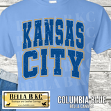 Kansas City Baseball Grunge Block Letters Tee or Sweatshirt