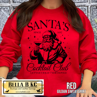 Christmas - Santa's Cocktail Club Tee or Sweatshirt