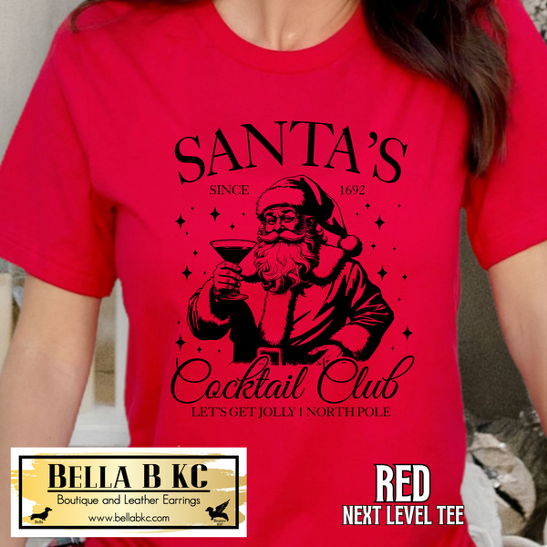 Christmas - Santa's Cocktail Club Tee or Sweatshirt