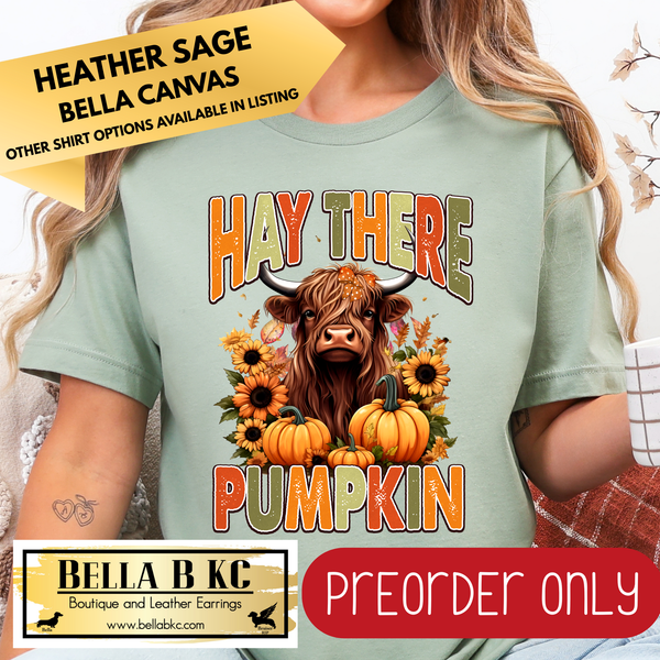 **PREORDER ONLY** Fall - Hay There Pumpkin Cow #33 - Tee or Sweatshirt - 1 Week Turn Around from Date of Order