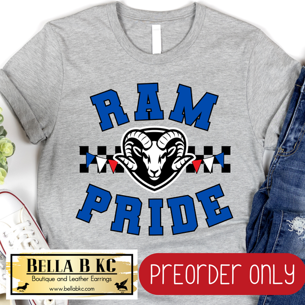 **PREORDER ONLY** Ram Pride Checkered Mascot Tee or Sweatshirt - 1 Week Turn Around from Date of Order