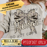 **PREORDER ONLY** Pumas Camo Coquette Bow - Tee or Sweatshirt - 1 Week Turn Around from Date of Order