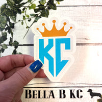 KC Baseball KC Crown Waterproof Vinyl Sticker