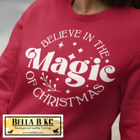 Christmas - Believe in the Magic of Christmas Round Tee or Sweatshirt