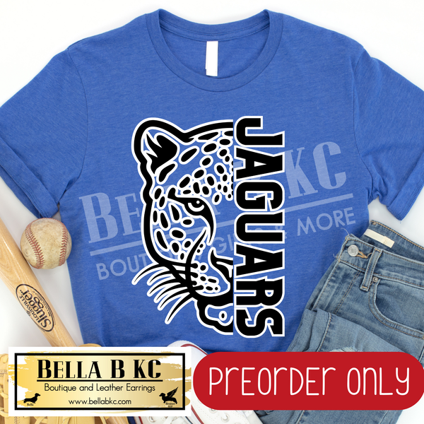 **PREORDER ONLY** Jaguars Split Mascot - Tee or Sweatshirt - 1 Week Turn Around from Date of Order