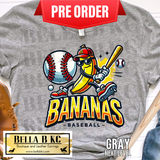 **PREORDER ONLY 1 WEEK TAT** Bananas Baseball Tee or Sweatshirt