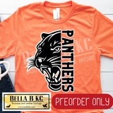 **PREORDER ONLY** Panthers Split Mascot - Tee or Sweatshirt - 1 Week Turn Around from Date of Order