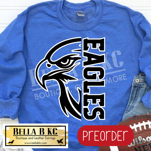 **PREORDER ONLY** Eagles Split Mascot - Tee or Sweatshirt - 1 Week Turn Around from Date of Order