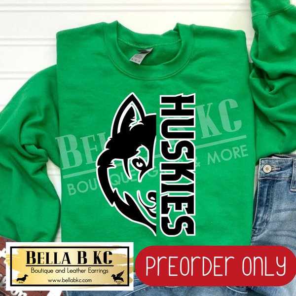 **PREORDER ONLY** Huskies Split Mascot - Tee or Sweatshirt - 1 Week Turn Around from Date of Order