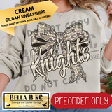 **PREORDER ONLY** Knights Camo Coquette Bow - Tee or Sweatshirt - 1 Week Turn Around from Date of Order