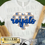 Kansas City Baseball KC Heart Tee or Sweatshirt