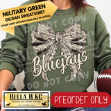**PREORDER ONLY** Bluejays Camo Coquette Bow - Tee or Sweatshirt - 1 Week Turn Around from Date of Order