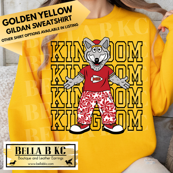 Kingdom - KC Football Kingdom Repeat with Wolf Tee or Sweatshirt