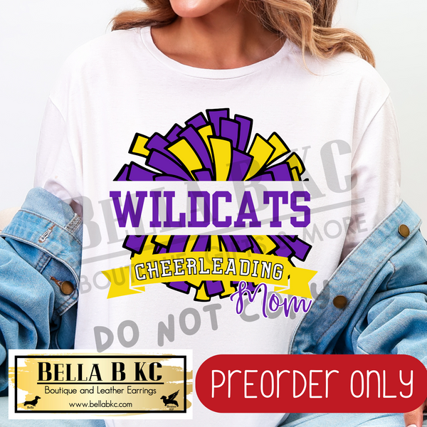 **PREORDER ONLY** Wildcats MOM Cheerleading Tee or Sweatshirt - 1 Week Turn Around from Date of Order