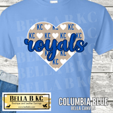 Kansas City Baseball KC Heart Tee or Sweatshirt