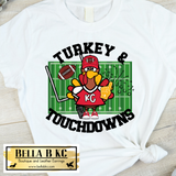 KC Football Turkey and Touchdowns Tee or Sweatshirt