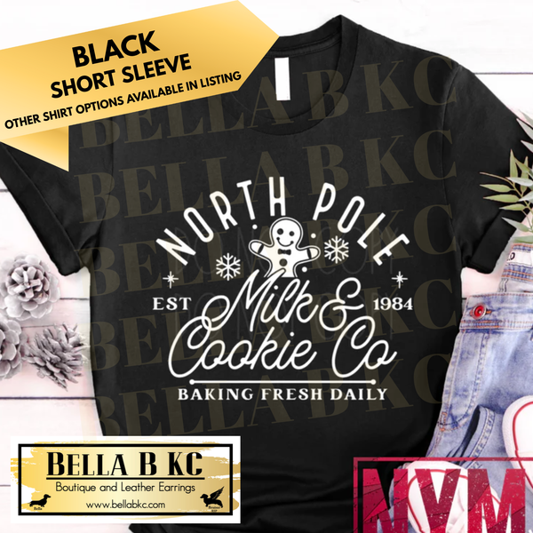 Christmas - North Pole Milk and Cookie Co - Multiple Shirt Options