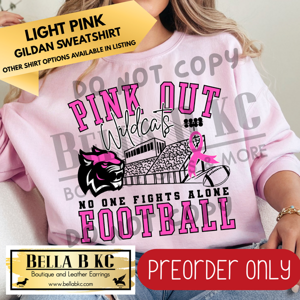**PREORDER ONLY** Wildcats Pink Out Football Bleachers - Tee or Sweatshirt - 1 Week Turn Around from Date of Order