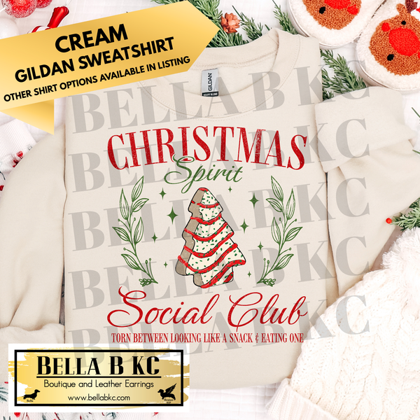 Christmas - Christmas Spirit Social Club Cake - Multiple Shirt Options