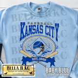 Kansas City Baseball Vintage Tee or Sweatshirt