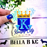 KC Baseball Long Live the K Waterproof Vinyl Sticker