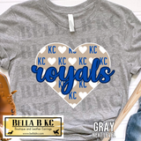 Kansas City Baseball KC Heart Tee or Sweatshirt