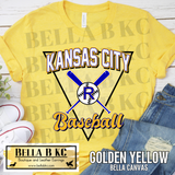 Kansas City Baseball Crossed Bats Triangle Tee or Sweatshirt
