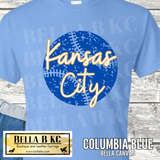 Kansas City Baseball Grunge Ball Tee or Sweatshirt