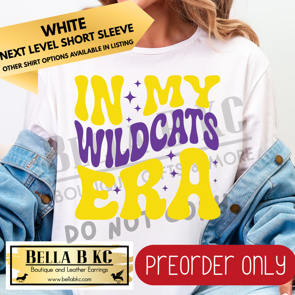 **PREORDER ONLY** In My Wildcats Era (Purple/Gold) Tee or Sweatshirt - 1 Week Turn Around from Date of Order