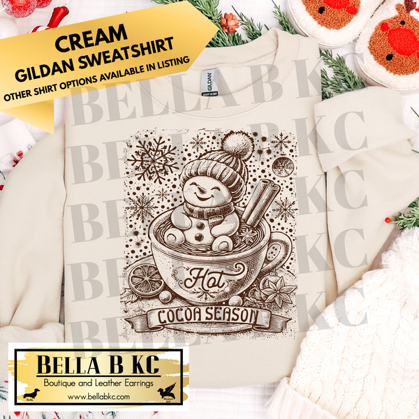 Christmas - Hot Cocoa Season Brown Ink - Multiple Shirt Options