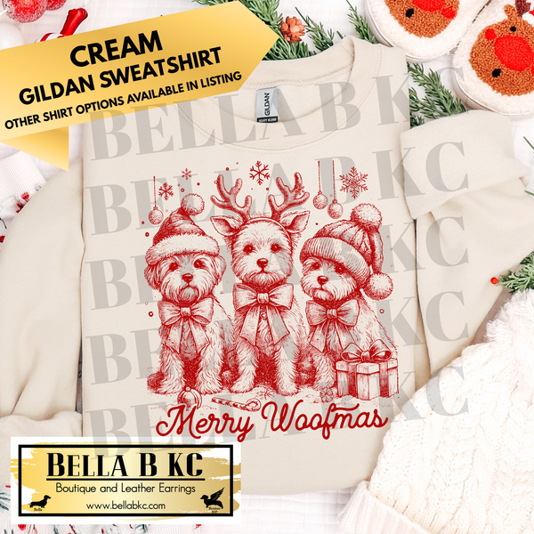 Christmas - Merry Woofmas Christmas Dogs - Multiple Shirt Options