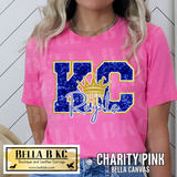 Kansas City Baseball *FAUX* Sequin KC Tee or Sweatshirt