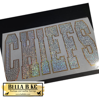 Kansas City Football Silver and Gold - Metallic Holographic Spangle Tee or Sweatshirt