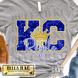 Kansas City Baseball *FAUX* Sequin KC Tee or Sweatshirt