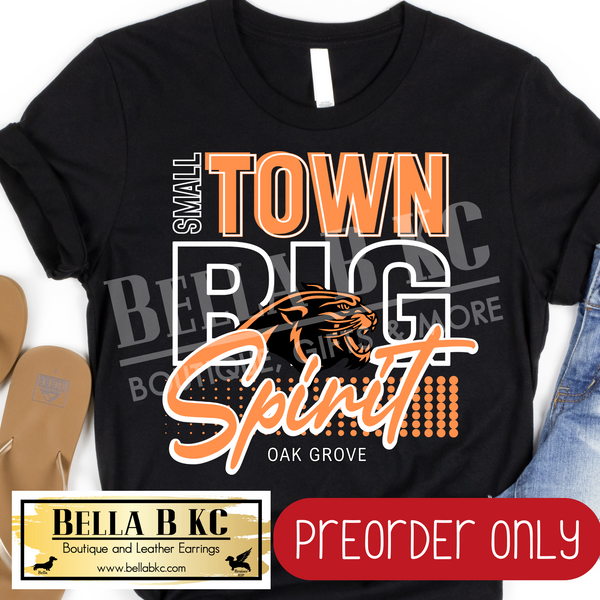 **PREORDER ONLY** Panthers Oak Grove Small Town Big Spirit Tee or Sweatshirt - 1 Week Turn Around from Date of Order