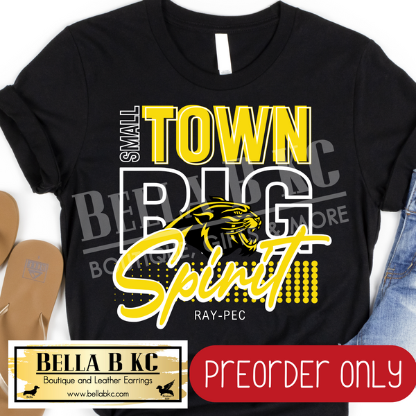 **PREORDER ONLY** Panthers Ray Pec Small Town Big Spirit Tee or Sweatshirt - 1 Week Turn Around from Date of Order