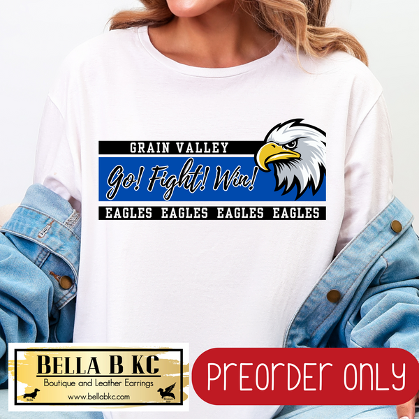 **PREORDER ONLY** Eagles Grain Valley Go! Fight! Win! Tee or Sweatshirt - 1 Week Turn Around from Date of Order