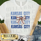 Kansas City Baseball Kansas City Repeat with Bow Tee or Sweatshirt