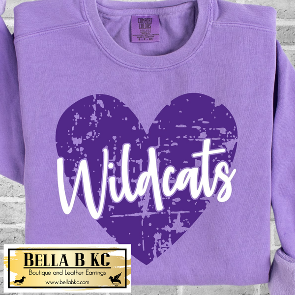 Wildcats Purple Heart V2 - Tee or Sweatshirt