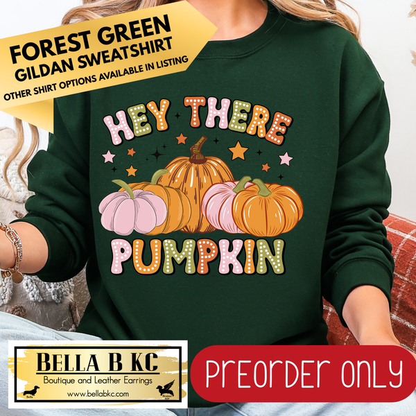 **PREORDER ONLY** Fall - Hey There Pumpkin #41 - Tee or Sweatshirt - 1 Week Turn Around from Date of Order