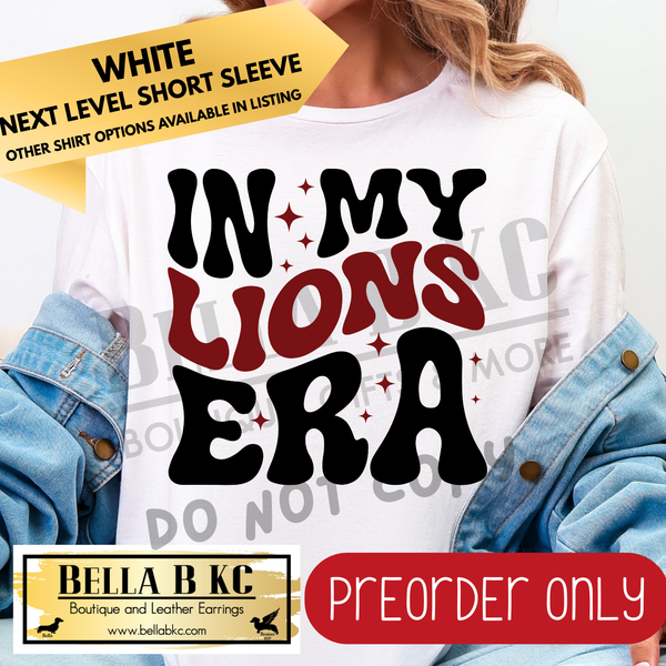 **PREORDER ONLY** In My Lions Era Tee or Sweatshirt - 1 Week Turn Around from Date of Order