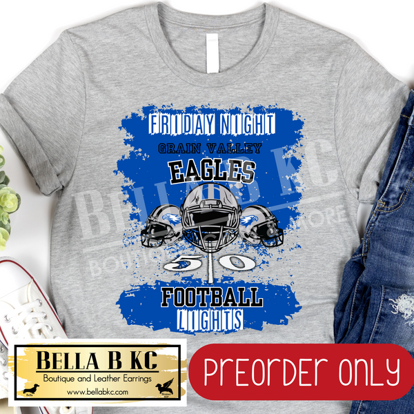**PREORDER ONLY** Eagles Grain Valley Friday Night Lights Football Tee or Sweatshirt - 1 Week Turn Around from Date of Order