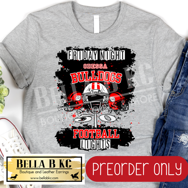 **PREORDER ONLY** Bulldogs Odessa Friday Night Lights Football Tee or Sweatshirt - 1 Week Turn Around from Date of Order