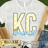 Kansas City Baseball KC Checkered Tee or Sweatshirt