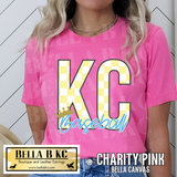 Kansas City Baseball KC Checkered Tee or Sweatshirt