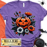 Halloween - Floral Jack-O-Lantern  - Tee or Sweatshirt