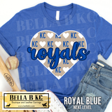 Kansas City Baseball KC Heart Tee or Sweatshirt
