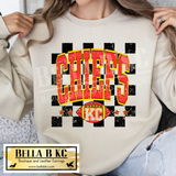 Kansas City Football KC Checkered Tee or Sweatshirt