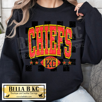 Kansas City Football KC Checkered Tee or Sweatshirt